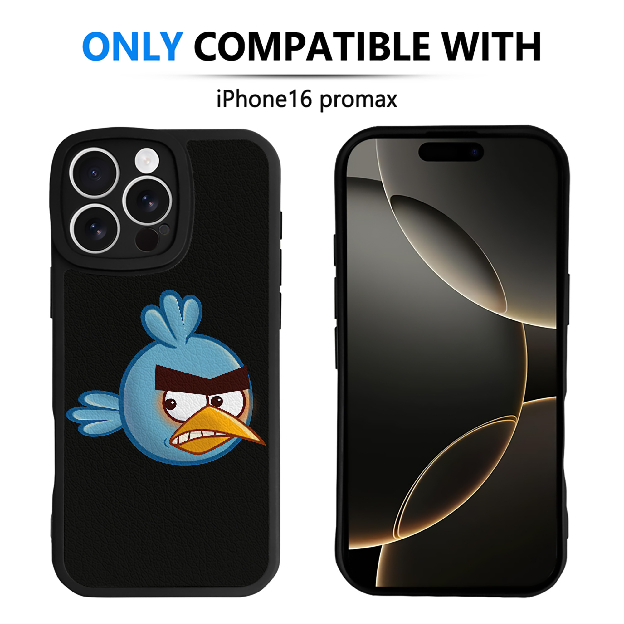 （画像用） Angry Birds アングリーバード 【iPhone 16シリーズ対応】シリコンスマホケース（レザー調） 材質：シリコン